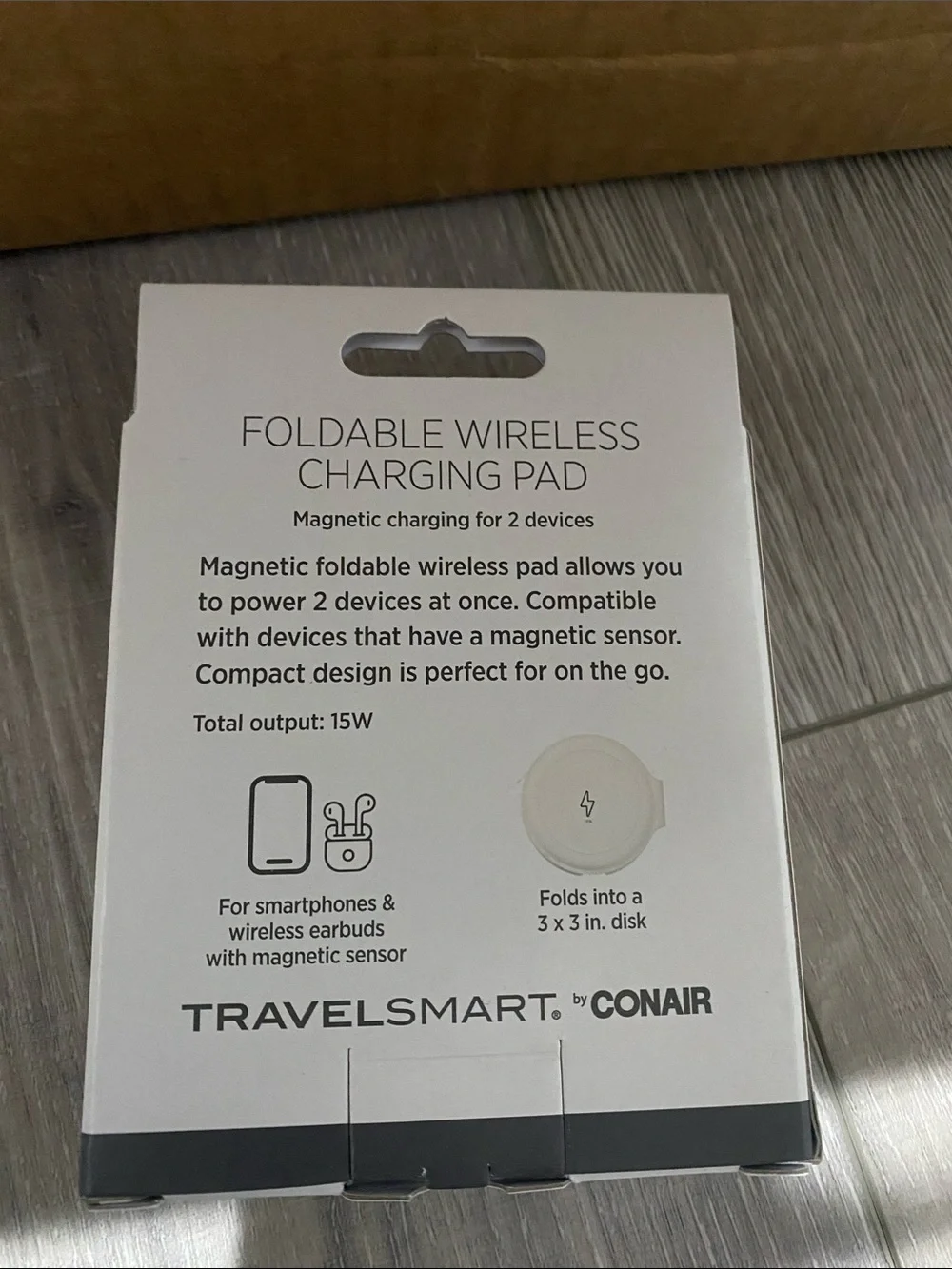 Foldable Dual Wireless Charging Pad - White